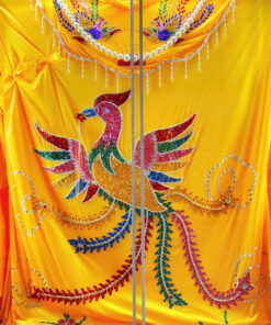 Áo Bà phụng nhỏ đính đá ngũ sắc vàng