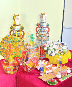 Alternative view of Bộ lễ trung trái cây nhập sen trắng