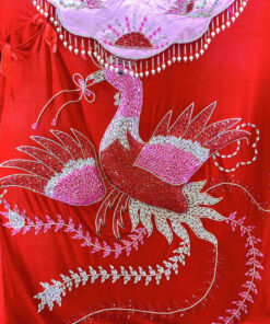 Áo Bà phụng lớn đính đá tầm trung đỏ