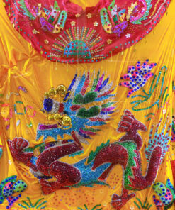 Áo Bà rồng nổi lớn đính đá tầm trung vàng