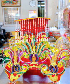 Mão Bà phụng đính đá ngũ sắc đỏ