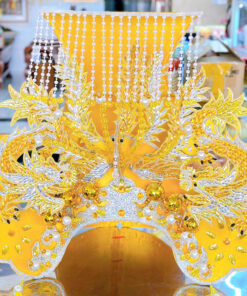 Mão Bà rồng đính đá ngũ sắc vàng