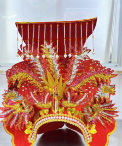 Mão Bà nhỏ kim sa tam sắc đỏ