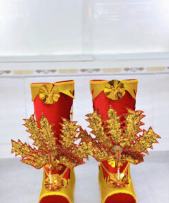 Hài Bà kim sa đơn sắc đỏ