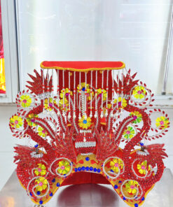 Mão Bà rồng đính đá đơn sắc đỏ