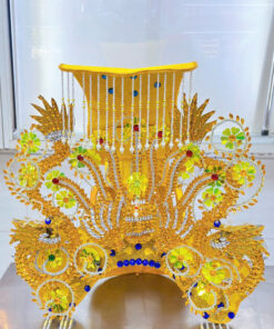 Mão Bà rồng đính đá đơn sắc vàng